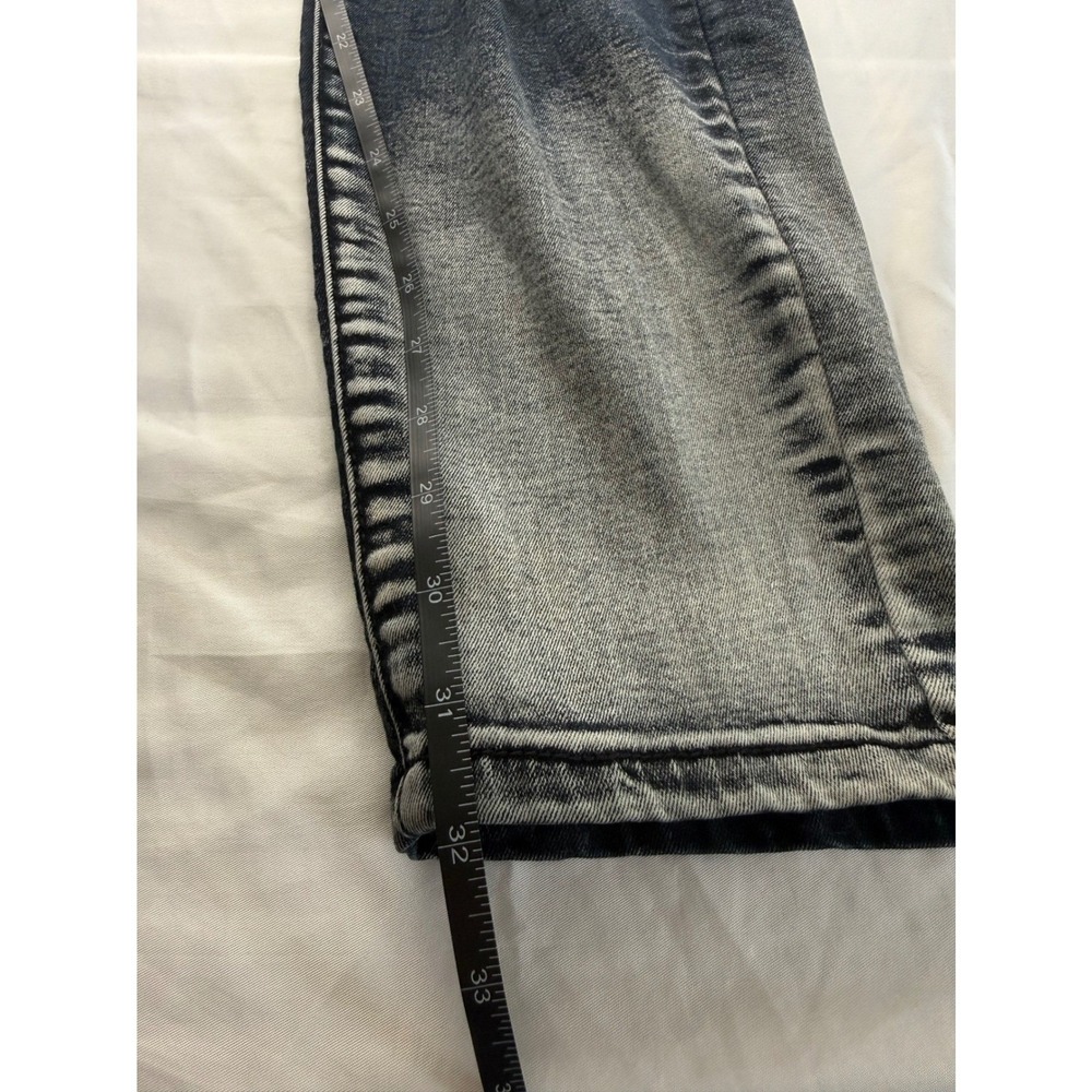 American Bazi Womens 3X Distressed Ombre Skinny Jeans High Rise Blue Grey - Picture 8 of 12